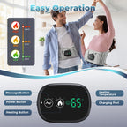 Electric Heating Waist Massage Belt Inflatable Lumbar Protector Back Airbag Support Cordless Vibration Massager Muscle Relax
